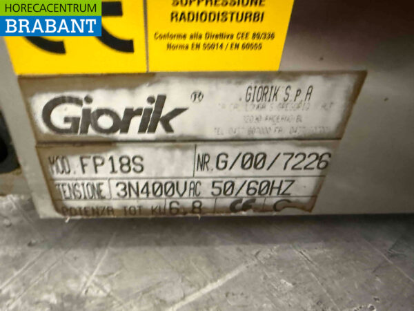 RVS Giorik FP18S Visfriteuse Oliebolfriteuse Friteuse Frituur 18 liter 400V Horeca - Afbeelding 7