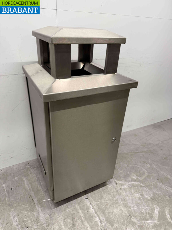 RVS Josto Buiten Afvalbakhouder Prullenbak Vuilnisbak 57 cm Horeca - Afbeelding 2