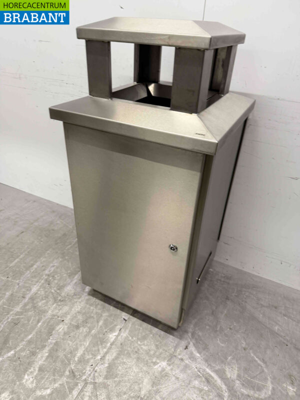 RVS Josto Buiten Afvalbakhouder Prullenbak Vuilnisbak 57 cm Horeca - Afbeelding 3