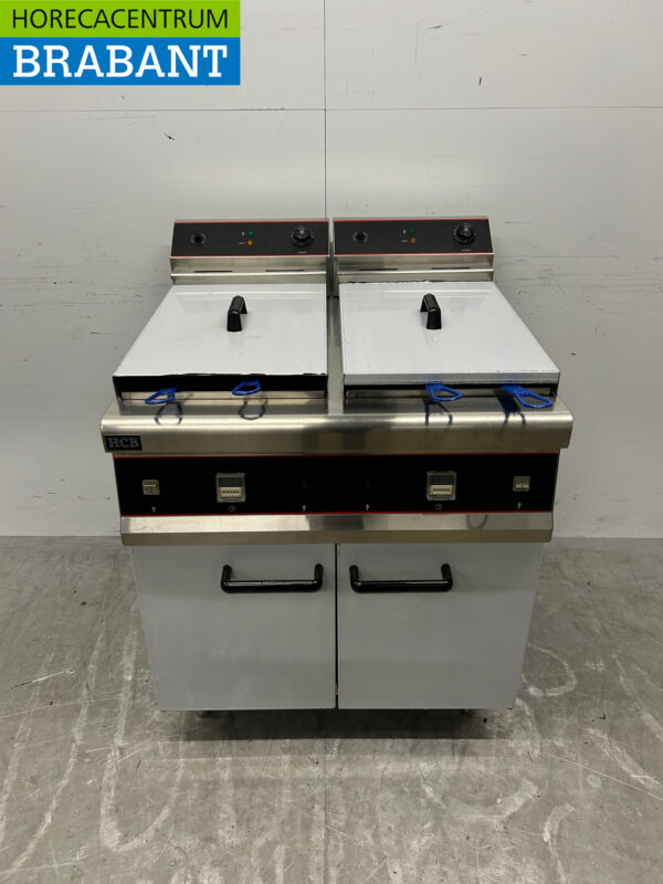 RVS Dubbele Friteuse Frituur 2 x 30 liter 2 x 10 kW 400V Horeca