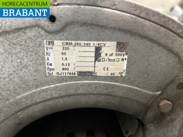 CBM Afzuigmotor Slakkenhuis 2900 m3 230V Horeca - Afbeelding 5
