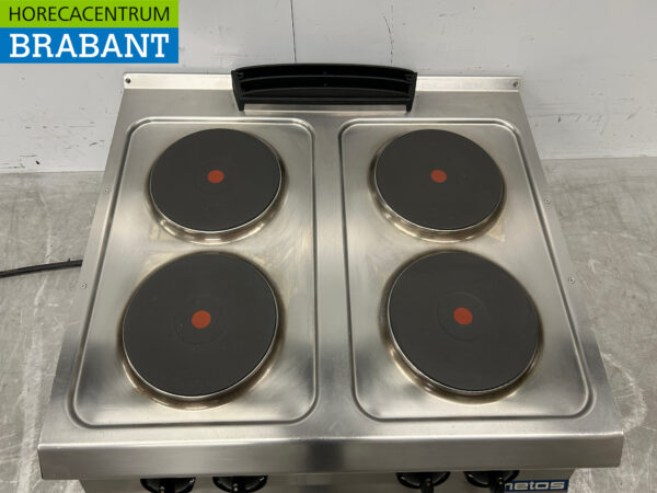 RVS Metos 4 pits elektrisch fornuis kookplaat 80 cm 400V Horeca - Afbeelding 4