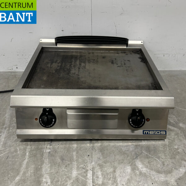 RVS Metos Bakplaat Glad 80 cm 400V Horeca