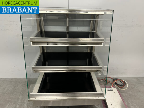 Ubert RVS Warmtevitrine Warmhoudvitrine 80 cm 230V Horeca - Afbeelding 4