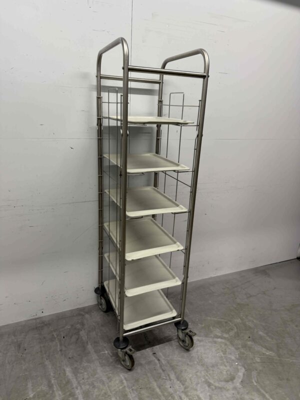 RVS Regaalwagen Dienbladenwagen Horeca - Afbeelding 2