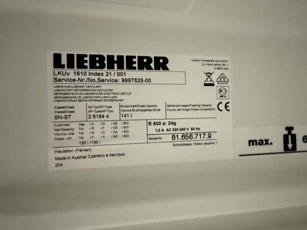 Liebherr MKuv 1610 Koelkast Koeling 141 liter 230V Horeca - Afbeelding 5