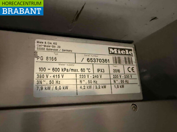 RVS Miele PG8166 Vaatwasser Vaatwasmachine Afvoerpomp 400V Horeca - Afbeelding 5