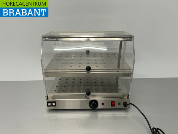 HCB RVS Warmhoudvitrine 4 kleppen 50 cm 230V Horeca