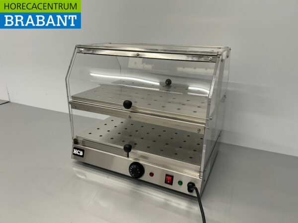 HCB RVS Warmhoudvitrine 4 kleppen 50 cm 230V Horeca - Afbeelding 2