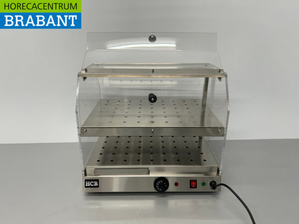 HCB RVS Warmhoudvitrine 4 kleppen 50 cm 230V Horeca - Afbeelding 5