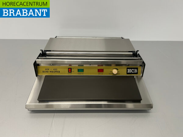 HCB RVS Verwarmde handmatige dispenser vershoudfolie Inpakmachine Handpacker 40 cm 230V Horeca