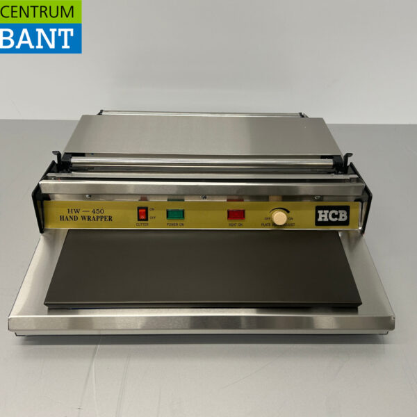 HCB RVS Verwarmde handmatige dispenser vershoudfolie Inpakmachine Handpacker 40 cm 230V Horeca