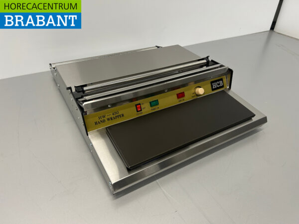 HCB RVS Verwarmde handmatige dispenser vershoudfolie Inpakmachine Handpacker 40 cm 230V Horeca - Afbeelding 3