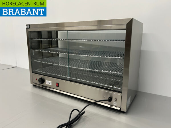 RVS Warmhoudkast warmhoudvitrine warmtevitrine 85 cm 230V Horeca - Afbeelding 3