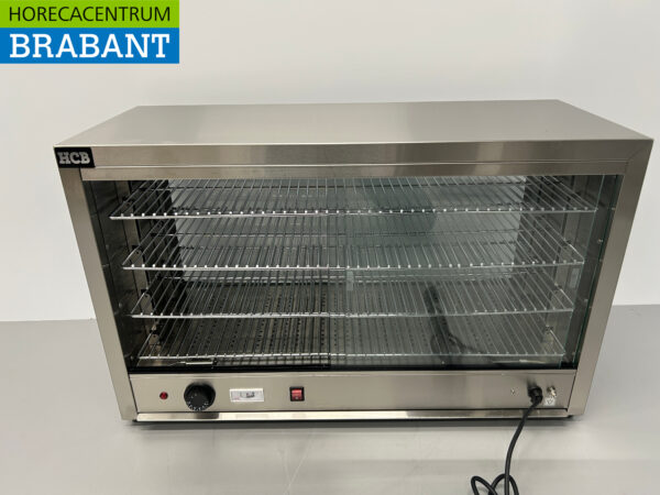 RVS Warmhoudkast warmhoudvitrine warmtevitrine 85 cm 230V Horeca - Afbeelding 4