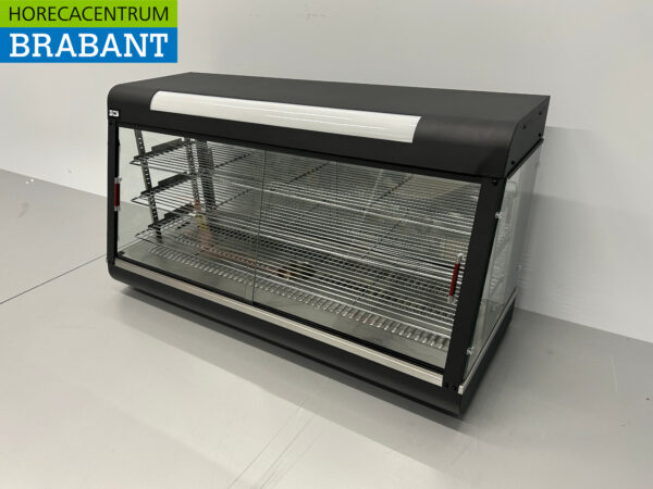 RVS Warmhoudkast warmhoudvitrine warmtevitrine 120 cm 230V Horeca - Afbeelding 3