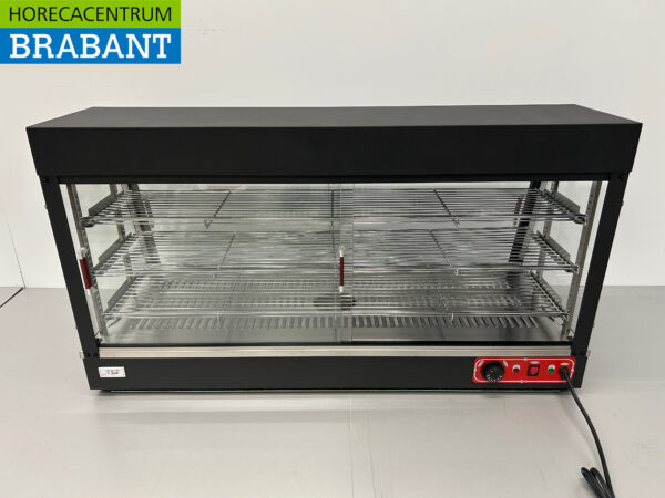 RVS Warmhoudkast warmhoudvitrine warmtevitrine 120 cm 230V Horeca - Afbeelding 5