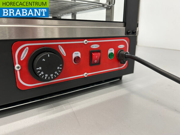 RVS Warmhoudkast warmhoudvitrine warmtevitrine 120 cm 230V Horeca - Afbeelding 7