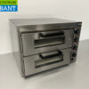 RVS Dubbele Pizzaoven oven 2 x 40 cm steen 230V Horeca - Afbeelding 3