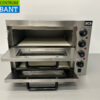 RVS Dubbele Pizzaoven oven 2 x 40 cm steen 230V Horeca - Afbeelding 4
