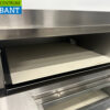 RVS Dubbele Pizzaoven oven 2 x 40 cm steen 230V Horeca - Afbeelding 5