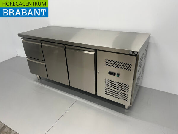 RVS Koelwerkbank 2 deuren en 2 laden 179,5 cm 230V Horeca - Afbeelding 2