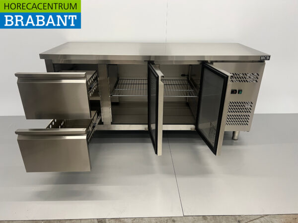 RVS Koelwerkbank 2 deuren en 2 laden 179,5 cm 230V Horeca - Afbeelding 4