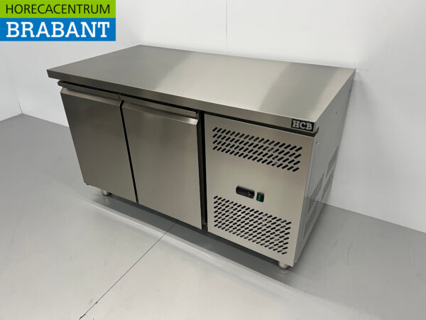 HCB RVS Vrieswerkbank 2 deuren 1/1 gastronorm 136 cm Horeca - Afbeelding 2