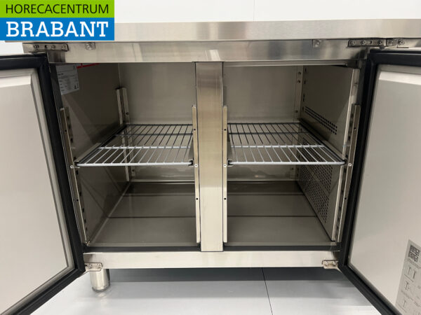 HCB RVS Vrieswerkbank 2 deuren 1/1 gastronorm 136 cm Horeca - Afbeelding 4
