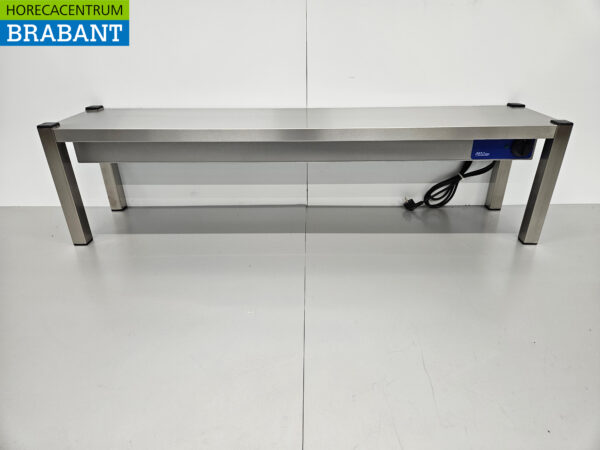 RVS Warmtebrug Warmhoudbrug Verwarmde etagere Premium-line 140 cm Horeca