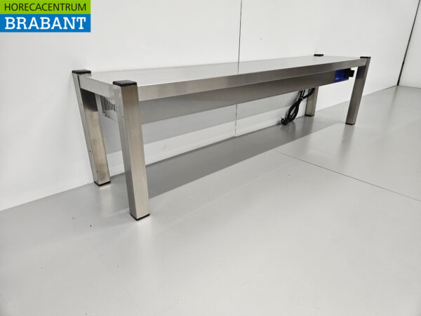 RVS Warmtebrug Warmhoudbrug Verwarmde etagere Premium-line 140 cm Horeca - Afbeelding 3