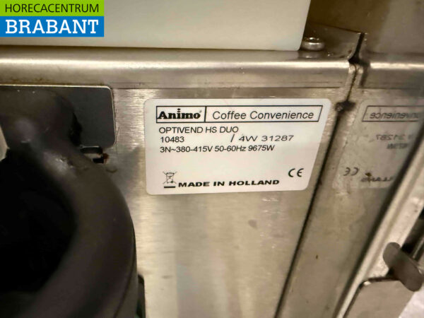 Animo Optivend HS Duo Koffiemachine Koffieautomaat 400V Horeca - Afbeelding 5
