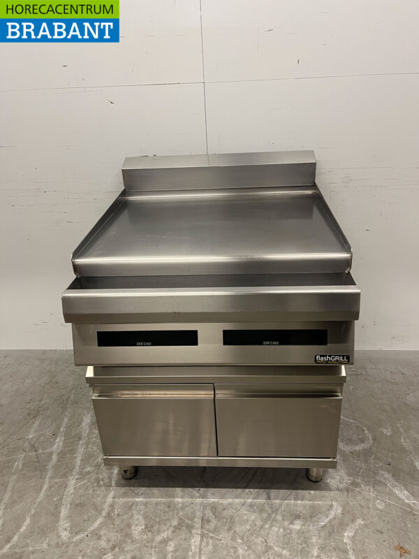 RVS Zernike Flashgrill Bakplaat Glad 2 zones 80 cm 400V Horeca