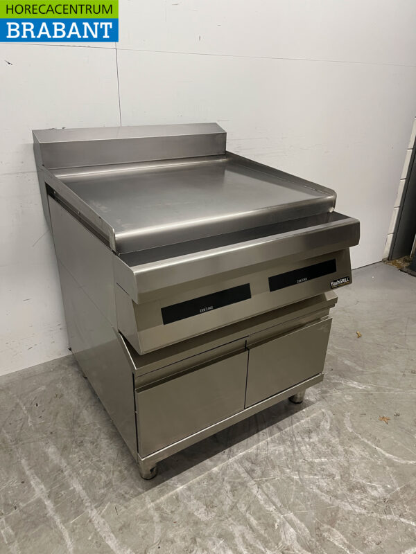 RVS Zernike Flashgrill Bakplaat Glad 2 zones 80 cm 400V Horeca - Afbeelding 3