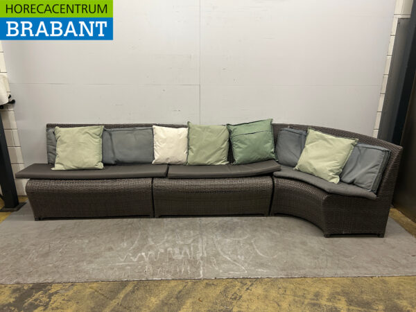 Loungebank Zitbank 3 delen 340 cm Tuin Terras Horeca