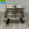 RVS Buffalo Dubbele Friteuse Frituur 2 x 5 liter 230V Horeca - Afbeelding 4