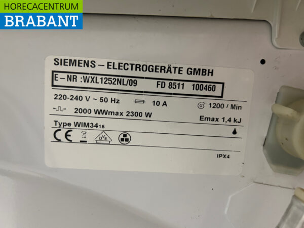 Siemens XL1252 Wasmachine 6 kg 230V Horeca - Afbeelding 7