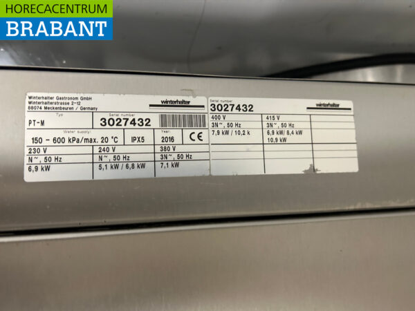 RVS Winterhalter PT-M Vaatwasser doorschuifvaatwasser 400V Horeca - Afbeelding 7