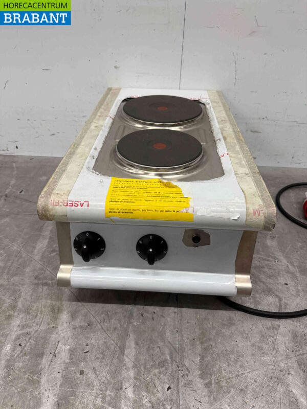 RVS Olis 2 pits elektrisch fornuis kookplaat 40 cm 400V Horeca