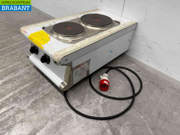 RVS Olis 2 pits elektrisch fornuis kookplaat 40 cm 400V Horeca - Afbeelding 3