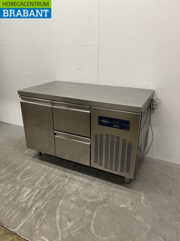 RVS Rubbens Koelwerkbank 2 laden 1 deur 132 cm 230V Horeca - Afbeelding 3