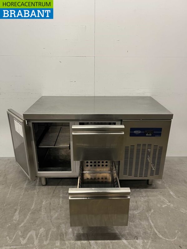 RVS Rubbens Koelwerkbank 2 laden 1 deur 132 cm 230V Horeca - Afbeelding 5