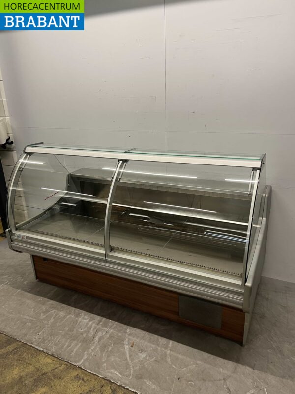 Koelvitrine Snackvitrine Gekoelde vitrine 194 cm 230V Cafetaria Friettent - Afbeelding 2