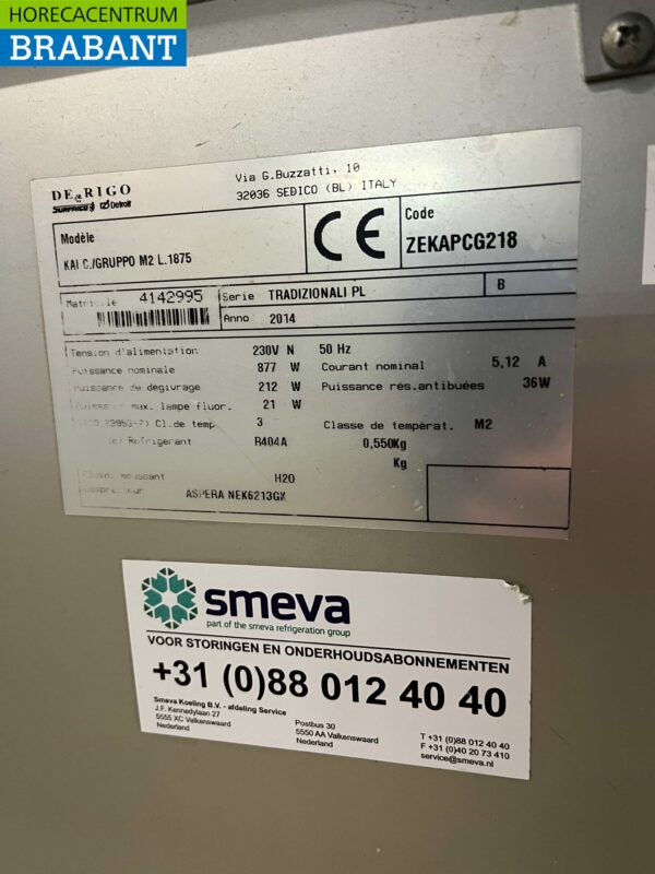Koelvitrine Snackvitrine Gekoelde vitrine 194 cm 230V Cafetaria Friettent - Afbeelding 8