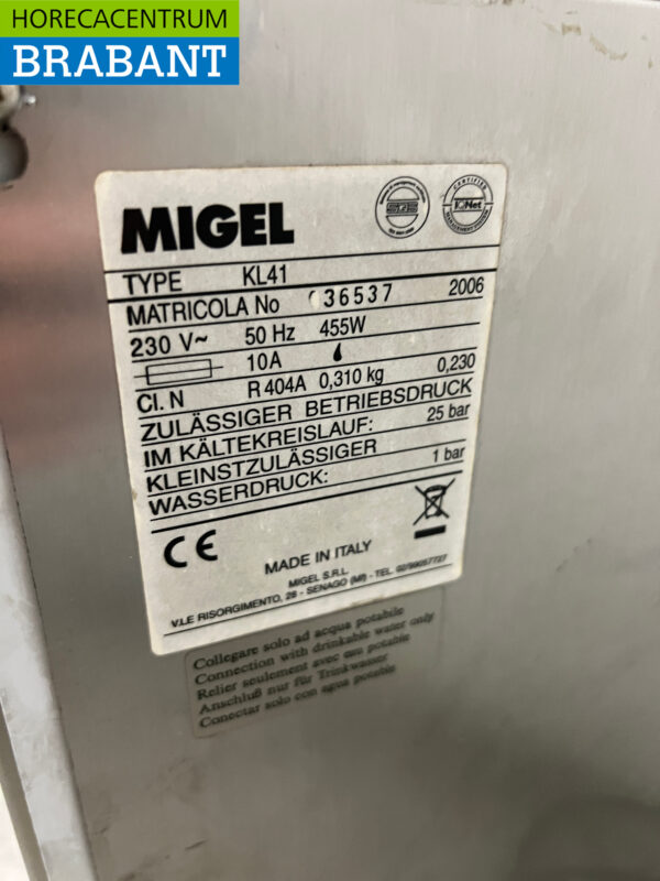 RVS Migel KL41 ijsblokjesmachine ijsklontjesmachine 40 kg p/d 230V Horeca - Afbeelding 5