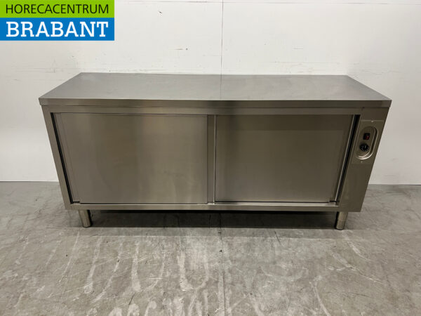 RVS Warmhoudkast Bordenwarmhoudkast 2 schuifdeuren 180 cm Horeca