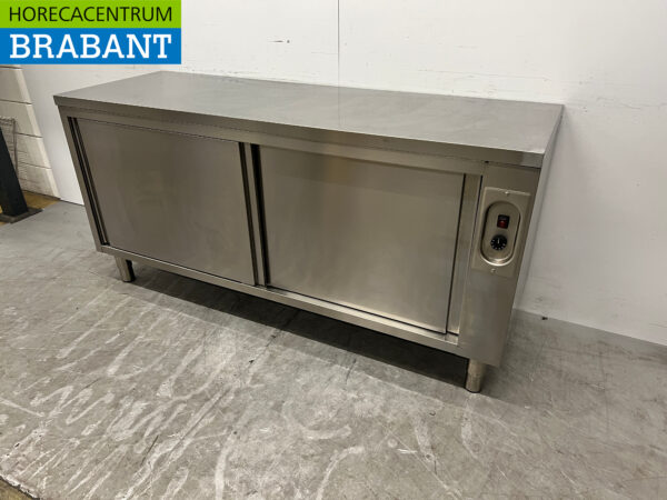 RVS Warmhoudkast Bordenwarmhoudkast 2 schuifdeuren 180 cm Horeca - Afbeelding 2