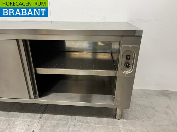 RVS Warmhoudkast Bordenwarmhoudkast 2 schuifdeuren 180 cm Horeca - Afbeelding 4