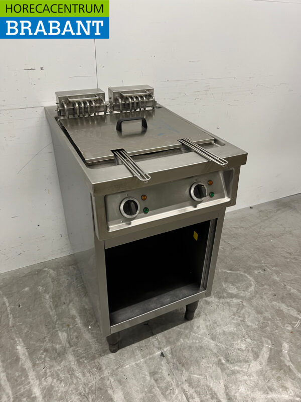 RVS Dubbele Friteuse frituur 2 x 14 liter 400V Horeca - Afbeelding 3
