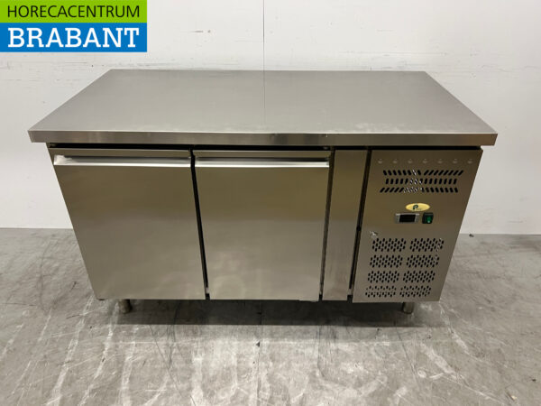 RVS Pelican Koelwerkbank 2 deuren 136 cm 230V Horeca